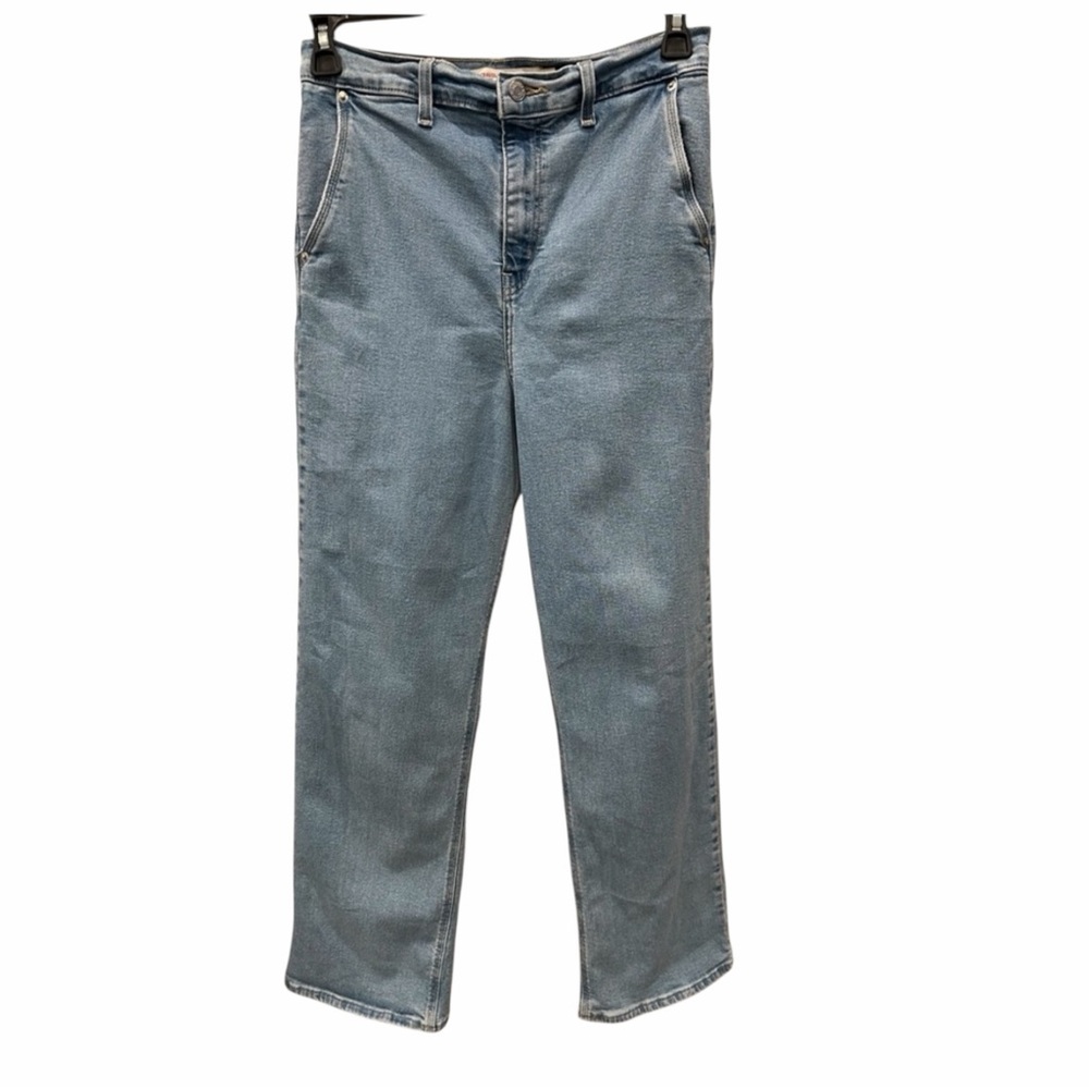Levi’s High-Rise Loose Straight Jeans Light Wash Trouser Pocket Denim Size 29/8 - Picture 2 of 11